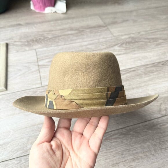 Vintage Style Felted Hat Western Cowgirl Cowboy